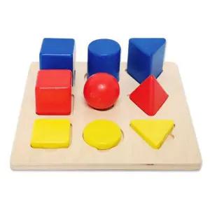 도형 CDA517T9 블록 퍼즐 맞추기 교구 원목 완구 장난감 놀이