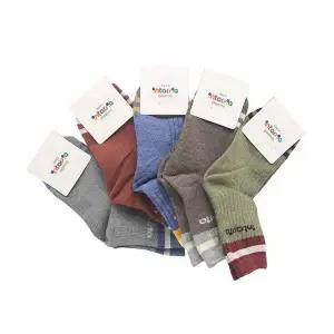 국산 HCI391S7 3-4세 유아동 중목 양말 발목배색 5켤레 세트