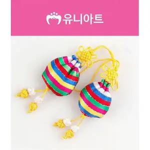 유니아트 YLP668N1 전통 복주머니 매듭 노랑