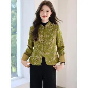 블랙팬서 여자 가을 코트 차이나 프린트 OPH3