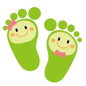 가꿈 IZN715Y2 미끄럼방지 축광 발바닥 스티커 5매입 연두