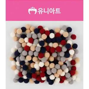 유니아트 BFH983L1 솜사탕 퐁퐁이 15mm 겨울 만들기 미술재료 공예용품