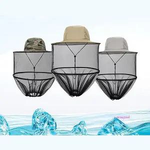 방충모자 벌망 벌초 여름 양봉 스트랩 쿨 낚시 접이식 망사 캠핑 기능성 쿨낚시 얼굴보호 모기 썬캡 차단za