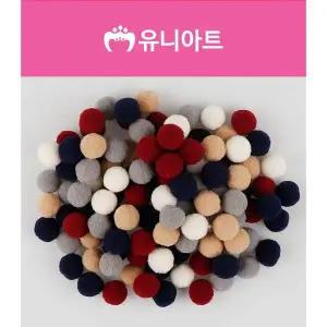 유니아트 NDH272E3 솜사탕 퐁퐁이 15mm 겨울 만들기 미술재료 공예용품