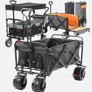 캠핑웨건 광폭 접이식 타이어 카트 캐리어 수레 이지 폴딩 캠핑용 가드 강아지 애견개zhn905