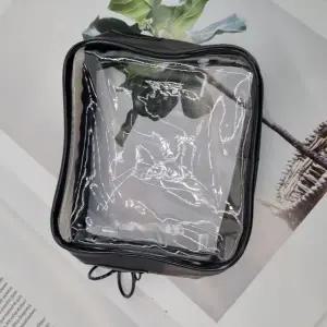 [골드스마일]투명 블랙 파우치 소형 pvc 방수