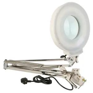 LED 고배율 확대경 360도 램프 40배율 회전 작업용 돋보기