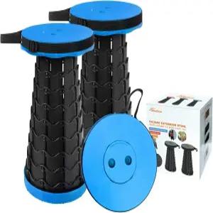 아토쇼 2PCS 업그레이드된 접이식 의자 두꺼운 세트 휴대용 캠핑 낚시 하이킹 바비큐 및 야외 활동용 - Max