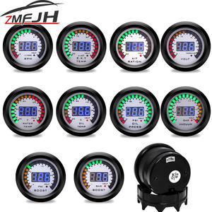 디지털 자동차 게이지 수온 오일 온도 PSI 52mm 진공 부스트 볼트 비율 프레스 공기 12V 타코미터