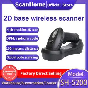 ScanHome 핸즈프리 유선 바코드 스캐너 무선 휴대용 리더기 QR PDF417DPM USB 산업용 SH-5200
