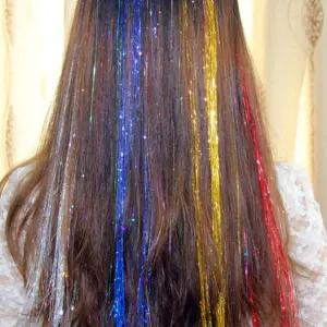 붙임머리 피스가발 컬러포인트 펄10개 헤어피스 피스가발 반가발