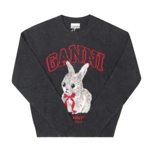 여성 버니 로고 믹스 라운드 니트(A1070047 252)