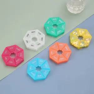 1Pcs 알약 케이스 플라스틱 7 일 태블릿 사탕 상자 휴대용 스토리지 홀더 여행 주최자 디스펜서 컨테이너