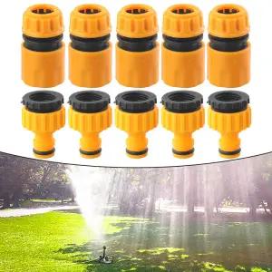 호스 수도꼭지 퀵 커넥터 정원 관개용 어댑터 3/4 인치 및 1/2 그레이든 10 개
