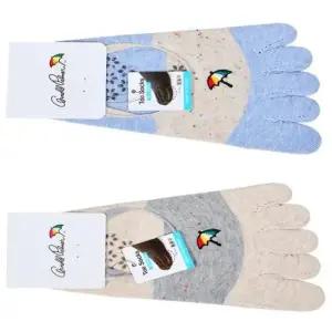 파스텔톤 미끄럼방지 한줄링글 숙녀 발가락 덧신