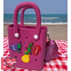 롱타임헬씨 핫핑크 수영장 아쿠아 가방 젤리 EVA 미니 비비드 방수 크로스백 귀여운 과일 파츠 세트 썸머백