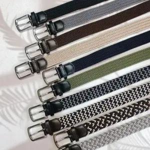 플럼도트 Q1 우븐벨트 꽈배기벨트 나일론 직조 남성벨트 버클포함 허리띠