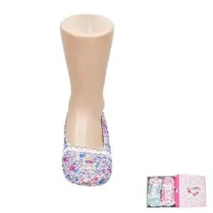 여성스러운 플로럴 패턴 컬러 논슬립 패션 덧신