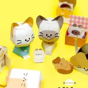 냥냥이 WJF969C0 페이퍼 토이 어린이 미술놀이 종이 장난감