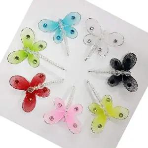 스타킹장식 GGT377T3 잠자리 35mm 분홍 1SET 공예 꾸미기 미술