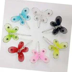 스타킹장식 PSQ480R0 잠자리 35mm 연두 1SET 공예 꾸미기 비즈