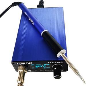 YOULORT T12-828A  가열 납땜 스테이션 디지털 디스플레이 수리용 인두 장비 휴대용 가정용 전자제품