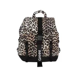 26SS 스트랩로고 레오파드 프린트 테크 백팩 A4757 943