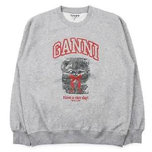 여성 키티 그래픽 맨투맨(그레이) A1060016 920