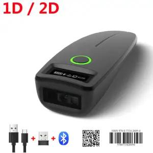 USB 유선 블루투스 미니 바코드 스캐너 2.4G 무선 1D 2D QR PDF417 EAN13 데이터 매트릭스 리더