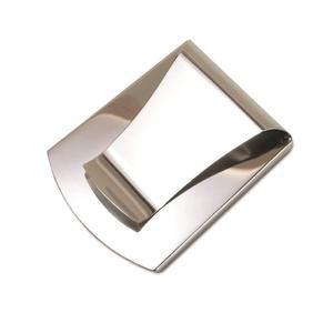 스토러스 스마트 머니 클립 + 신용카드 홀더 포켓 지갑, 슬림 미니멀리스트 남성용 양면 금속 아버지용, 선물 - 광택 스테인리스 스틸