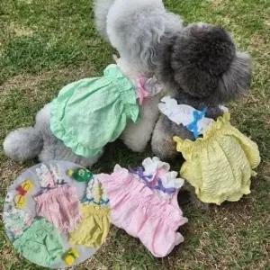 [JED] 뽀글나시 강아지외출복 카와이 귀여운 실내복 S~XL