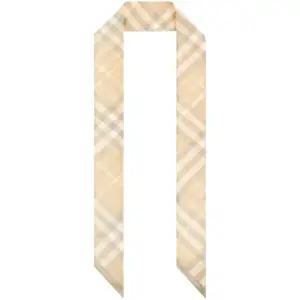 24SS 라지 빈티지 리버스 체크 실크 스카프 8083300