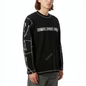 25FW Sticks Stitch Organic Long Sleeve (RBMW0509JY51-BLK0001) (스틱스 스티치 오가닉 롱 슬