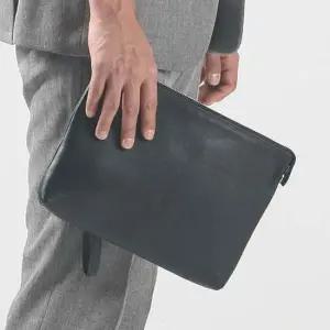 기본 스타일 가죽 클러치 남자 여자 손가방 클러치백