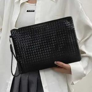 남자 여자 위빙 클러치백 캐주얼 손가방 데일리