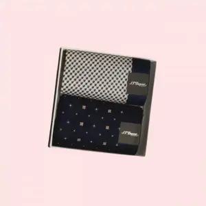 듀퐁 24FW 순면 손수건 2종 셋트 SE4FMA381001SNY004NY 4275252