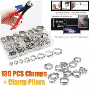 130/80개 스테인리스 스틸 이어 타입 클램프 세트/웜 연료 파이프/물 고정 부품