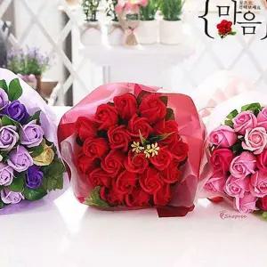 여자 비누꽃다발 선물 친구 부부의날 장미 수제def366