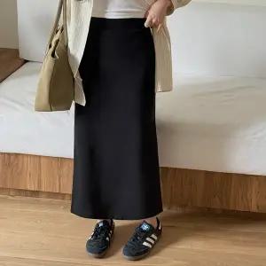 [빅사이즈]이블렛 젠트유 트임 골지 롱 스커트 제이스타일