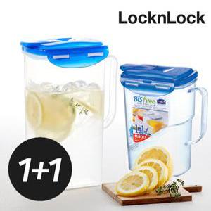 락앤락 비스프리 손잡이 물병 2개세트 트라이탄/스텐/유리/ 2리터/1리터물통 냉장고 1L 2L