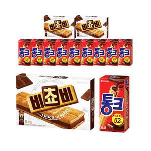 오리온 비쵸비 125g, 3개 +통크 초코 45g,10개