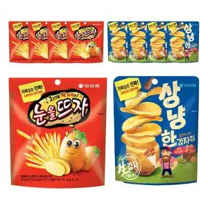 오리온 눈을뜨자 감자스낵 56g, 5개 + 상냥한 감자칩 60g, 5개