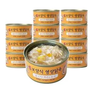 묘한보약 고양이간식 고양이캔 (80g x 12개) 닭고기+계란노른자