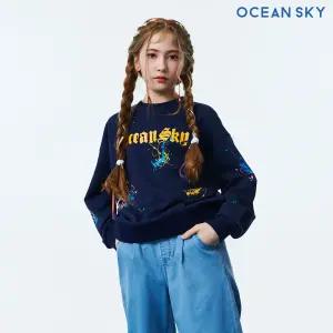 [오션스카이] 여아 페인팅 프린트 맨투맨 티셔츠-CAJG5164B04
