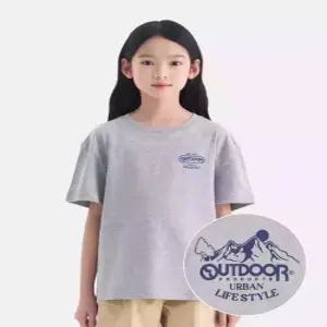 [아웃도어 프로덕츠 키즈]에센셜 백그래픽 반팔티셔츠 (멜란지) OD262ISS02_MLG