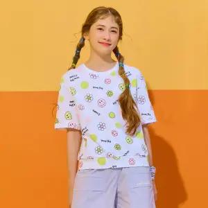 [오션스카이] [3color] 여아 스마일 반팔 티셔츠