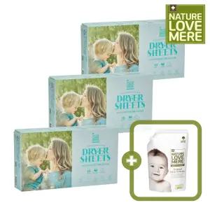 네이쳐러브메레 향기 톡톡 건조기시트 40매 3개 [GIFT] 오리지널향 유연제 리필 500ml 1팩