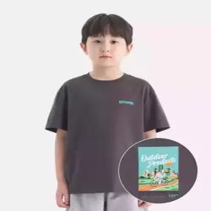 [아웃도어 프로덕츠 키즈]백그래픽 반팔티셔츠 (차콜) OD262ISS06_CHC
