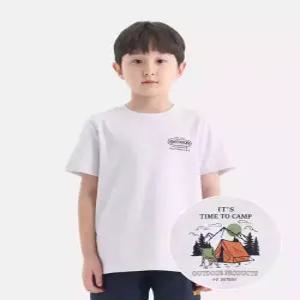 [아웃도어 프로덕츠 키즈][온라인전용] 백그래픽 반팔티셔츠 (멜란지 화이트) OD262ISS93_MWH