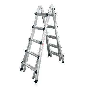 라이콤 LS사다리 5단 단품 / 사다리 + 안전지지대 [은색힌지]